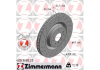 Disque de frein COAT Z 400.3685.20 Zimmermann