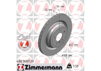 Disque de frein COAT Z 400.3687.20 Zimmermann