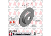 Disque de frein COAT Z 400.3692.20 Zimmermann