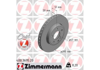 Disque de frein COAT Z 400.3695.20 Zimmermann