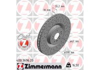 Disque de frein COAT Z 400.3696.20 Zimmermann