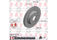 Disque de frein COAT Z 400.5532.20 Zimmermann