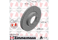 Disque de frein COAT Z 400.5544.20 Zimmermann