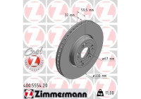 Disque de frein COAT Z 400.5554.20 Zimmermann