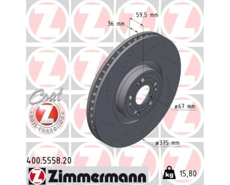Disque de frein COAT Z 400.5558.20 Zimmermann