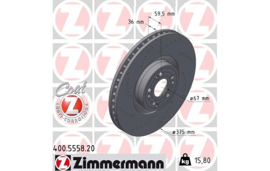 Disque de frein COAT Z 400.5558.20 Zimmermann