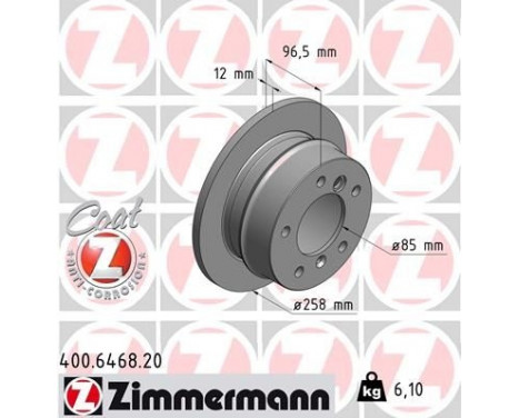 Disque de frein COAT Z 400.6468.20 Zimmermann