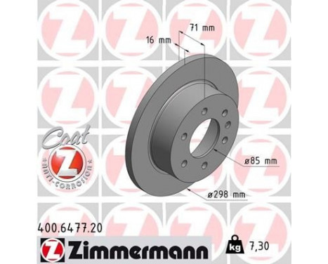 Disque de frein COAT Z 400.6477.20 Zimmermann