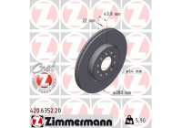 Disque de frein COAT Z 420.6352.20 Zimmermann