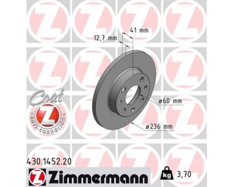 Disque de frein COAT Z 430.1452.20 Zimmermann