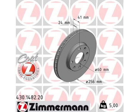 Disque de frein COAT Z 430.1482.20 Zimmermann