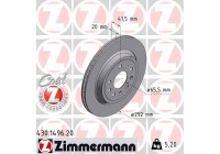 Disque de frein COAT Z 430.1496.20 Zimmermann