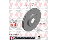 Disque de frein COAT Z 430.2607.20 Zimmermann