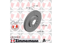 Disque de frein COAT Z 430.2610.20 Zimmermann