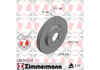 Disque de frein COAT Z 430.2612.20 Zimmermann