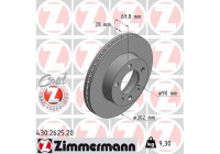 Disque de frein COAT Z 430.2625.20 Zimmermann