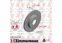 Disque de frein COAT Z 430.2649.20 Zimmermann