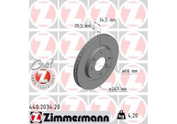 Disque de frein COAT Z 440.2034.20 Zimmermann