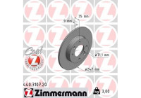 Disque de frein COAT Z 440.3107.20 Zimmermann
