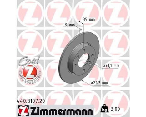 Disque de frein COAT Z 440.3107.20 Zimmermann