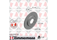 Disque de frein COAT Z 440.3113.20 Zimmermann