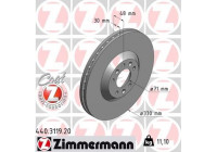 Disque de frein COAT Z 440.3119.20 Zimmermann