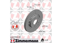 Disque de frein COAT Z 440.3122.20 Zimmermann