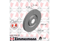 Disque de frein COAT Z 440.3124.20 Zimmermann