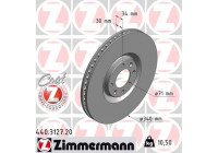 Disque de frein COAT Z 440.3127.20 Zimmermann