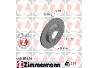 Disque de frein COAT Z 440.3131.20 Zimmermann