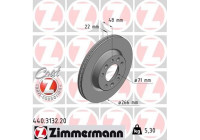 Disque de frein COAT Z 440.3132.20 Zimmermann