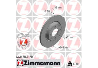 Disque de frein COAT Z 440.3140.20 Zimmermann