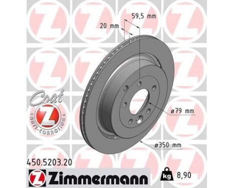 Disque de frein COAT Z 450.5203.20 Zimmermann