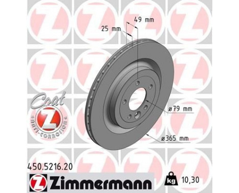 Disque de frein COAT Z 450.5216.20 Zimmermann