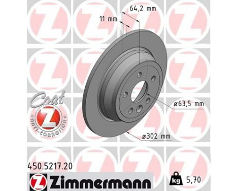 Disque de frein COAT Z 450.5217.20 Zimmermann
