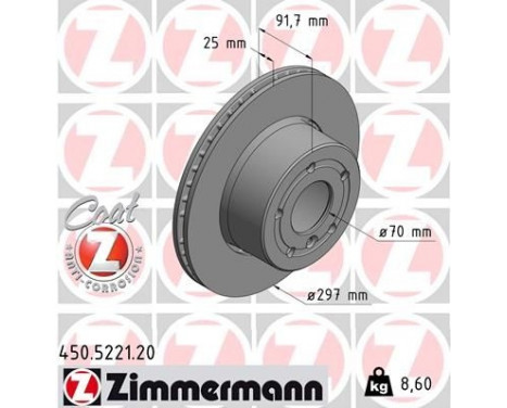 Disque de frein COAT Z 450.5221.20 Zimmermann