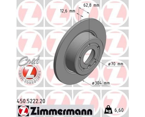 Disque de frein COAT Z 450.5222.20 Zimmermann