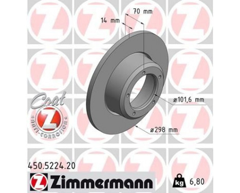 Disque de frein COAT Z 450.5224.20 Zimmermann
