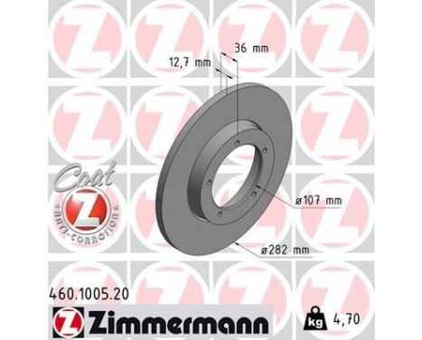 Disque de frein COAT Z 460.1005.20 Zimmermann