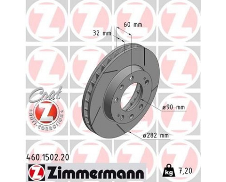 Disque de frein COAT Z 460.1502.20 Zimmermann