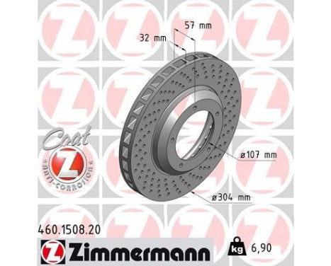 Disque de frein COAT Z 460.1508.20 Zimmermann