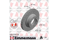 Disque de frein COAT Z 460.1510.20 Zimmermann