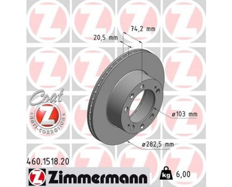 Disque de frein COAT Z 460.1518.20 Zimmermann