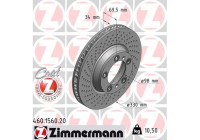 Disque de frein COAT Z 460.1560.20 Zimmermann