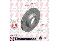 Disque de frein COAT Z 460.1567.20 Zimmermann