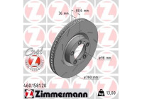 Disque de frein COAT Z 460.1581.20 Zimmermann
