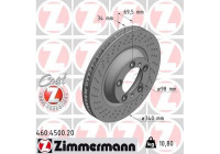 Disque de frein COAT Z 460.4500.20 Zimmermann