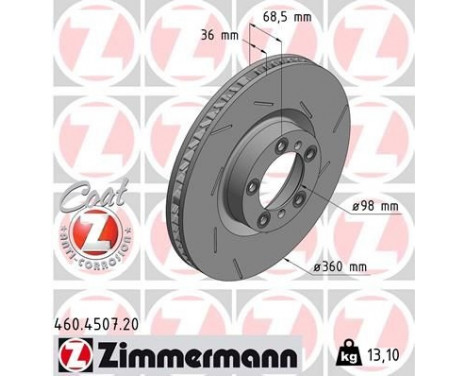 Disque de frein COAT Z 460.4507.20 Zimmermann