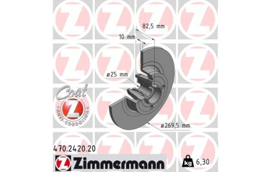 Disque de frein COAT Z 470.2420.20 Zimmermann