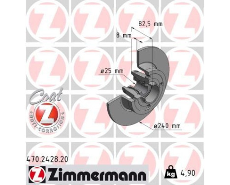 Disque de frein COAT Z 470.2428.20 Zimmermann